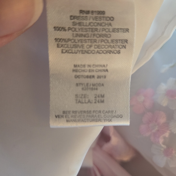 Lu Princess Pink and White Floral Dress-Size 24mos - Picture 8 of 8